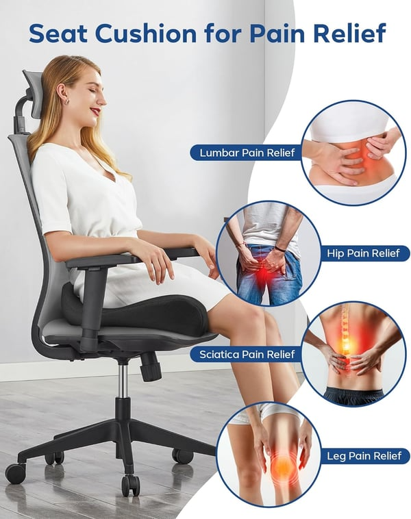 Ergonomic Memory Foam Seat Cushion