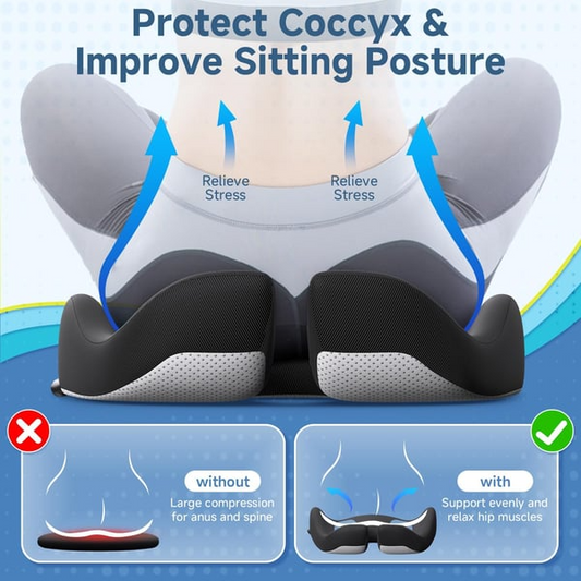 Ergonomic Memory Foam Seat Cushion